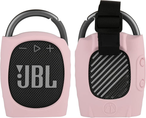 TXEsign Silicone Case for JBL Clip 4 - Portable Mini Bluetooth Speaker Protective Carrying Case (Pink)