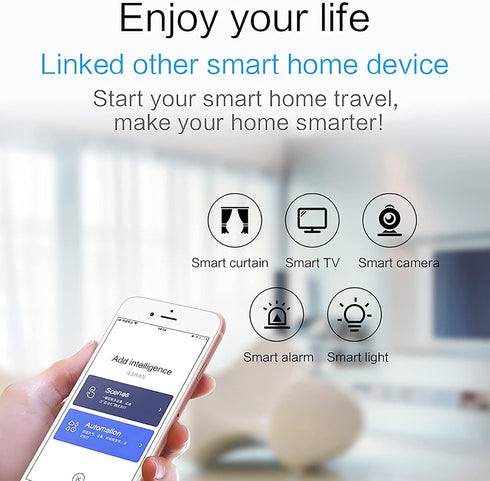 WiFi Smart Motion Sensor, Wireless Infrared Home Security System with Free App Alerts, No Hub Required
