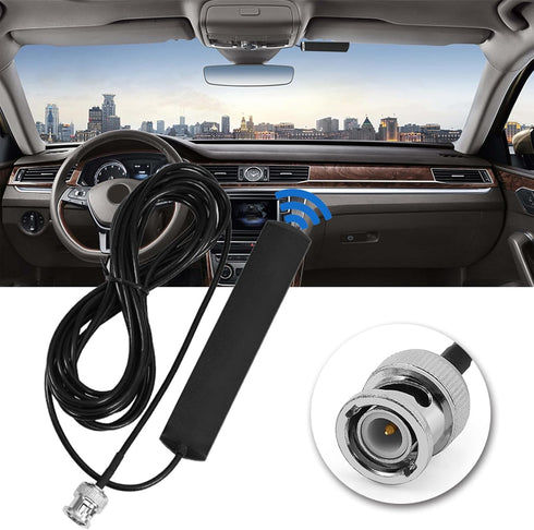 Bewinner 3 Meters / 9.8 ft Mobile Radio Antenna - 30MHz -1200MHz Wideband Scanner Glass Mount with BNC Connector