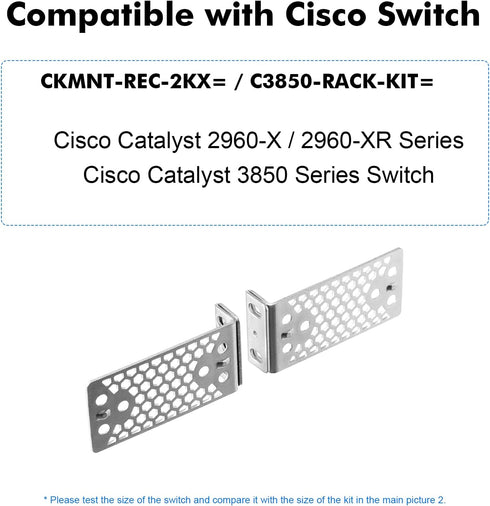 MokerLink Metal Rack Mount Ear for 17.3 inch Switches, Compatible with Cisco 2960X 2960XR 3650 3850