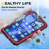 iPhone 15 Waterproof Case Compatible with MagSafe - Metal Heavy Duty IP68 Underwater Case, Red