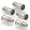 VCE Coaxial Cable Quick Connector, Quick Push On Male to F-Type Female Coax Extender, Nickel Plated Adapter for RG6, 5