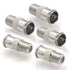 VCE Coaxial Cable Quick Connector, Quick Push On Male to F-Type Female Coax Extender, Nickel Plated Adapter for RG6, 5
