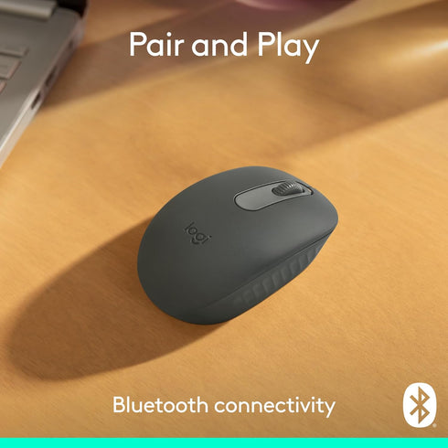 Logitech M196 Bluetooth Wireless Mouse - Compact Portable Mouse for Laptops, Tablets, 12-Month Battery, Graphite