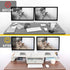 Dual Monitor Stand Riser with Drawer & Metal Leg, Large White Computer Monitor Riser with Storage for 2 Monitors