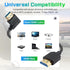 8K 90 1FT, 48Gbps 2.1 PS5 Duttek Degree HDMI Cable Left Angle Short HDMI Cord, Ultra Thin Flexible Slim Compatible