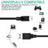 SaiTech IT USB 2.0 A to Mini 5 pin B Cable for External HDDs/Camera/Card Readers/MP3 Player (Black, 10 Pack, 3 Feet)