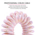 Custom Coiled USB C to A Cable for Gaming Keyboard, Double-Sleeved Starlight Braided Cable with Detachable Metal