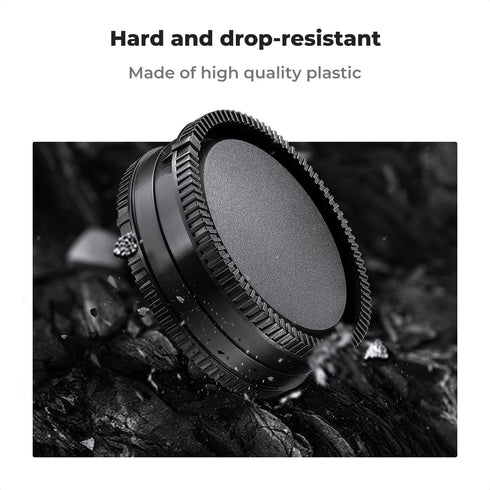 K&F Concept E Mount Body Cap & Rear Lens Cover for Sony Nex E Mount A6700 A6600 A6500 A6400 A6300 A6100 A6000 A5100