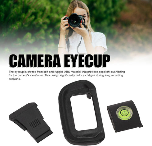 Set 3 in1, R10 XUMIUZIY Camera Eyeshade Viewfinder Eyecup Hot Shoe Cover Bubble Level Made from ABS Material Easy