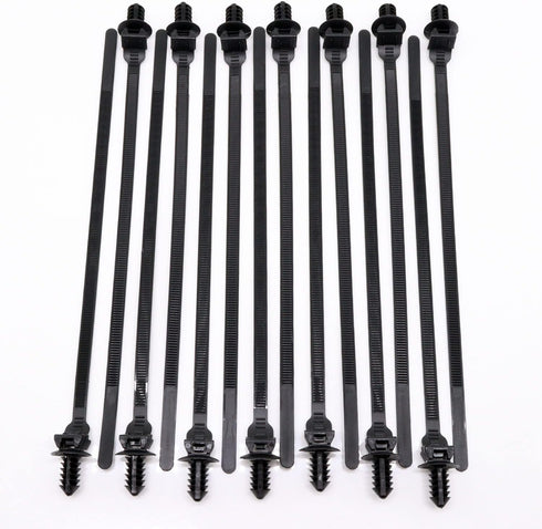 Benliu 50 Pcs Heavy Duty Nylon Cable Zip Tie, 8.3x0.2 inch Self Locking Assortment in Black