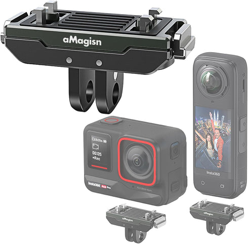 Honlyn Insta360 X4 Air/X5/ 2/Ace Metal Magnetic Mount Compatible with Ace Pro Pro Quick Release Adapter