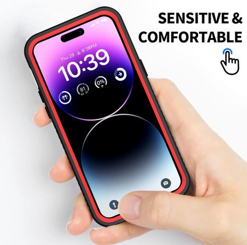 BEASTEK iPhone 14 Pro Max Waterproof Case, FSN Series Underwater Shockproof with Built-in Screen Protector, Red