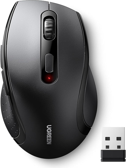 UGREEN 2.4GHz Wireless Mouse Ergonomic 1600 DPI USB Receiver Compatible with Windows Mac