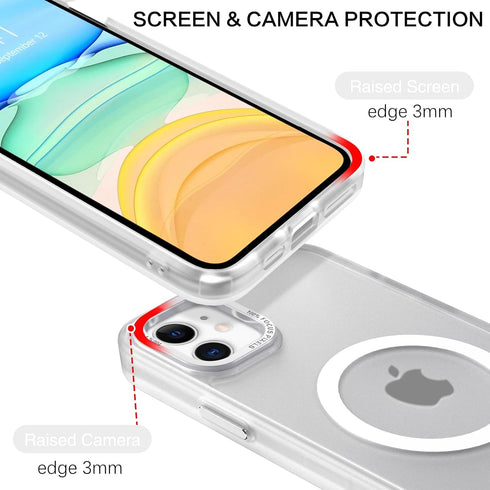BENTOBEN iPhone 11 Case - Slim, Shockproof, Anti-Fingerprint, Translucent Matte, MagSafe Compatible, 6.1’’ White Cover.