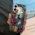 DAIZAG 17,Glossy Case Compatible with iPhone Durable Shock Protection Cover for Girl Women,Dinosaur Rose Bookshelf