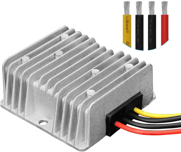 DC Voltage Regulator Buck Converter Waterproof Module, 12V 24V to 5V, 20A 100W Step-Down Power Supply Transformer