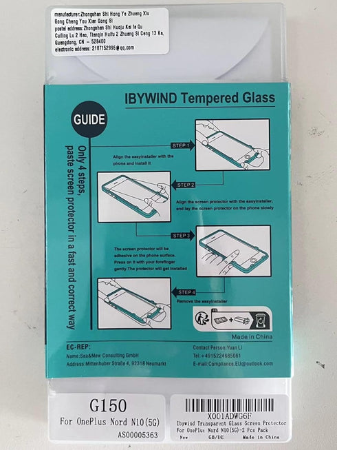 Ibywind Screen Protector for OnePlus Nord N10 5G with 2Pcs Tempered Glass and 1Pc Back Carbon Fiber Skin Protector