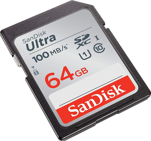 SanDisk 64GB SD Ultra Memory Card SDXC for Sony Cybershot Black/Silver 20.1 MP, DSCW800 Digital Camera with Everything