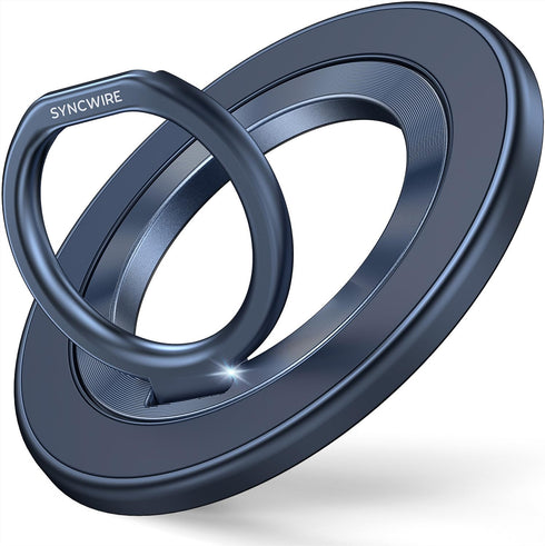 SYNCWIRE Magnetic Phone Ring Holder for MagSafe, Finger Kickstand with Two-Sided Magnet for iPhone 15 Pro Max, Android