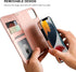 Bocasal 13 5G 6.1 inch Detachable Wallet Case for iPhone RFID Blocking Card Slots Holder Premium PU Leather Magnetic