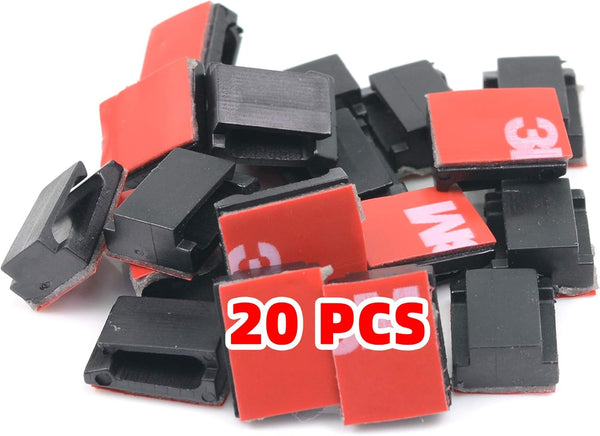 Mini Self Adhesive Car Cable Ties Mounts Holder with 3M Adhesive for Car Charging Cable Clips (20PCS)