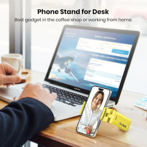 Universal Airplane Phone Stand Holder, Klearlook Travel Essentials Phone Mount for Desk with 360 Degree Rotation,