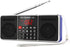 PRUNUS J-288 Portable AM FM Radio with Bluetooth Speaker, Sleep Timer, Power-Saving Display, Ultra-Long Antenna, AUX