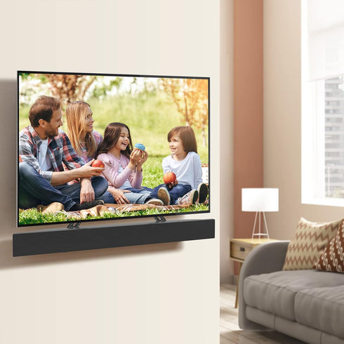Mounting Dream Soundbar Bracket Sound Bar TV Mount Designed for TVs with Protruded Bottom on Back - Holds Up to 15 lbs - with Adjustable Arm and L-shaped Bracket for Mounting above Under TVs MD5421