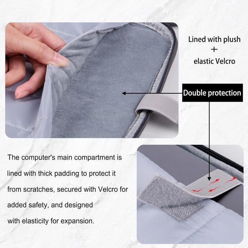 iPad Pro 12.9 Carrying Bag, Waterproof Sleeve for Magic/Smart Keyboard Accessory, Black