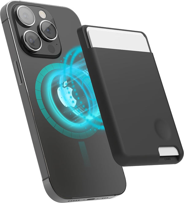 elago Magnetic Wallet Card Holder 2-Cards Compatible with MagSafe for iPhone 15/14/13/12 Series, Long Last Silicone