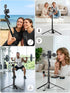 USKEYVISION 70" 360 Recording/Photography(UT-02) Multifunctional Phone Tripod for iPhone with Light, Extendable Selfie