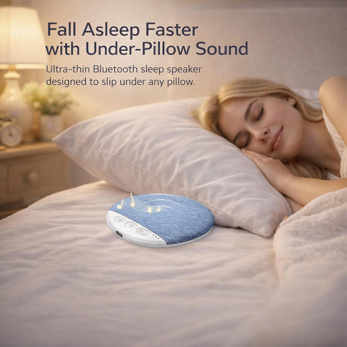 Generic S1 Bluetooth Pillow Speaker for Sleeping - Ultra Thin Pillow Speaker Bluetooth, Mini Portable White Noise Timer