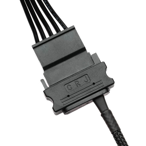 CRJ Slimline SATA Power Adapter Cable, 12-inch Black Sleeved for 6-Pin Slimline SATA Disk Drives