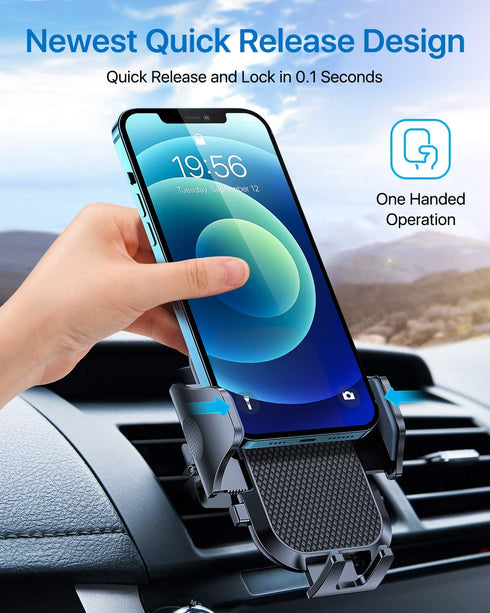 andobil 2026 17 15 14 13 S26 S25 Upgraded Car Phone Holder Mount for Vent, Military Sturdy Metal Clip Air Vent Phone
