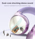 King Lucky Clip on Earbuds, Open Ear Wireless Bluetooth 5.4 Headphones with Mic, 50H Play, Waterproof, Sports (Purple)