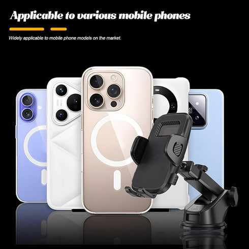 Bittwee 360 Car Phone Holder, Rotation Strong Suction Vehicle Dashboard & Windshield Cellphone Mount, Stable Adjustable