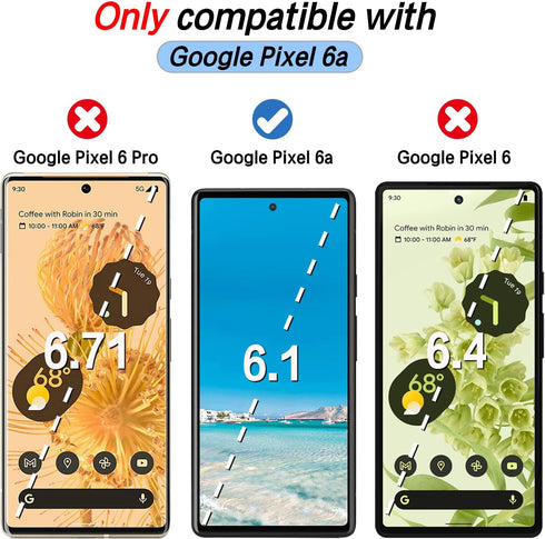 HPTech (2 Pack) Designed for Google Pixel 6a 5G Tempered Glass Screen Protector, Anti Scratch, Bubble Free, Case Friendly