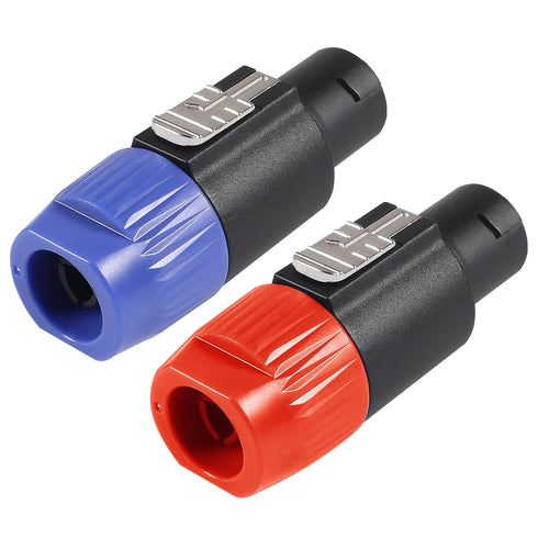 4-Pole 4Pin NL4FC Connector, Ohm Plug Speaker Audio Cable Adapter Compatible with Neutrik Speakon (5pcs Orange + 5pcs