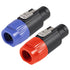4-Pole 4Pin NL4FC Connector, Ohm Plug Speaker Audio Cable Adapter Compatible with Neutrik Speakon (5pcs Orange + 5pcs