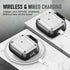 Maxjoy AirPods 2nd Generation Case with Cleaner Kit, Magnetic, Drop-Proof, Wear-Resistant, White Cover for Men and Women