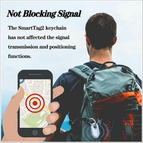2 Pack Waterproof Holder for Samsung Galaxy SmartTag2, TPU GPS Tracker Protective Case with Keychain, Anti-Scratch