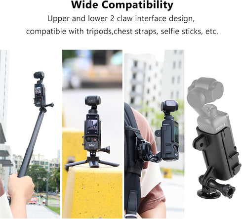 HSU 4/3, 3 Magnetic Expansion Adapter Mount Compatible with DJI Osmo Pocket Magnet Extended Mounting Bracket Frame