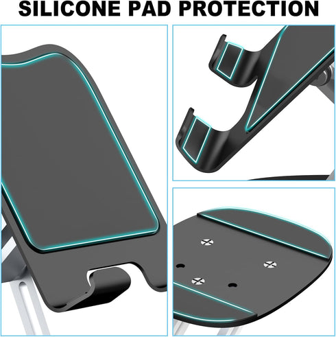 Fully Adjustable Foldable Phone Stand, 360 Degree Rotating Holder for iPhone 15 14 13 12 Pro Xs Max Xr, Desktop Cell