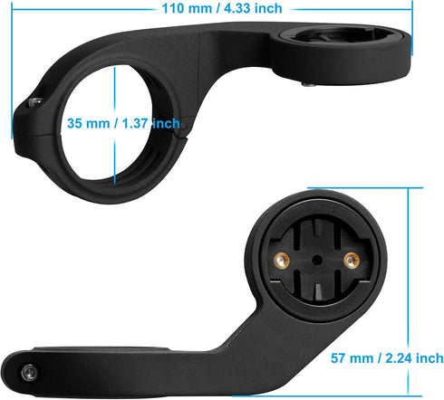 Out-Front Bike Mount Bicycle Extended Mount with Carbon Finish Compatible with Garmin Edge 200, 500, 510, 520, 800, 810, 530, 830 and Other Garmin Models