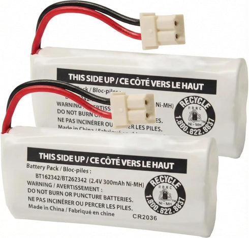 Cerepros 2-Pack BT162342/BT262342 2.4V Battery Packs for VTech Cordless Phone