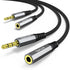QianLink Headphone Extension Cable, 2-Pack 6.6ft 3.5mm Male to Female Aux Adapter for Headset, Smartphones