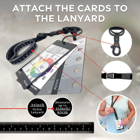 31") Artist Viewfinder and Color Checker Passport with Lanyard (Measures up to Pocket Color Wheel, Gray Scale Value