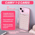 Silicone Suction Phone Case Mount,Non Slip Suction Cup Phone Mount,Phone Wallet,Hands-Free Phone Accessories Holder for Selfies and Videos,Phone Suction Grip with Wallet,Chalk Pink.