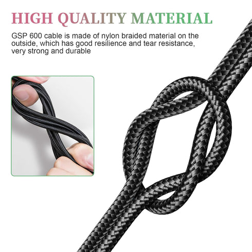 GSP 600 Replacement Cable for Sennheiser GAME ONE, GAME ZERO, GSP 670, GSP 600, GSP 500, GSP 350 Headset, 6.6ft